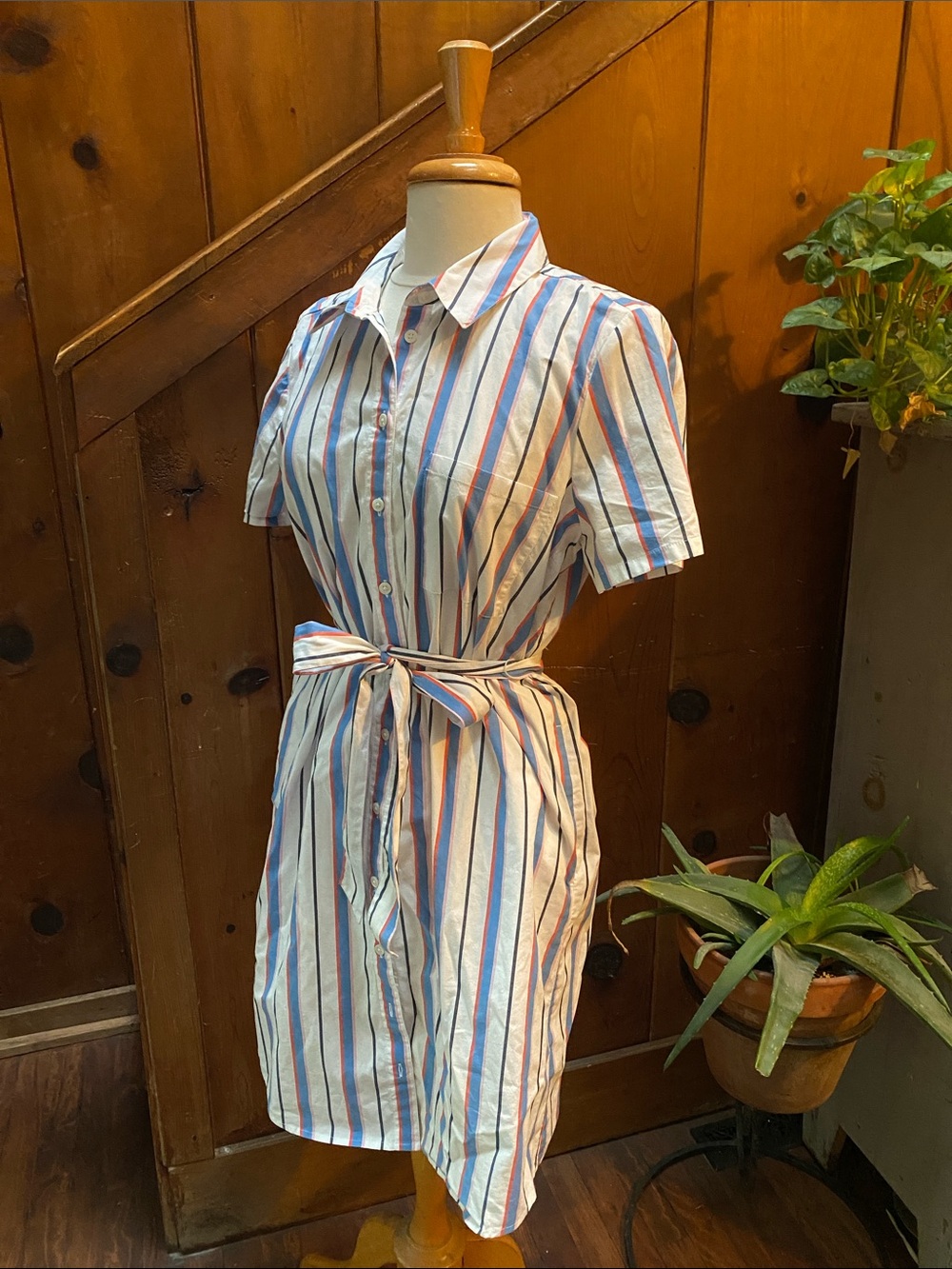 J Crew Short Sleeve Cotton Shirt Dress NWT